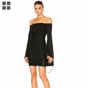 Cinq A Sept Niara Black Mini Cocktail Ponte Dress